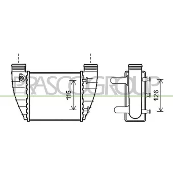Intercooler, échangeur PRASCO AD022N008