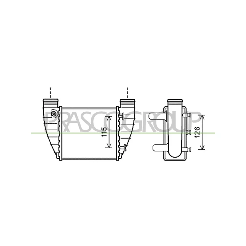Intercooler, échangeur PRASCO AD022N008