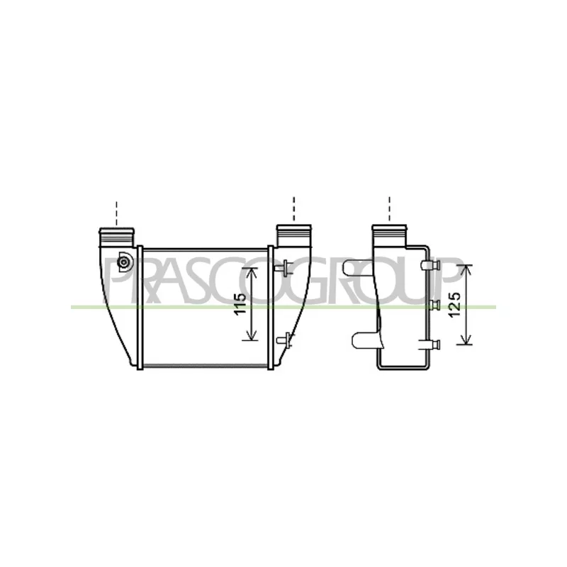 Intercooler, échangeur PRASCO AD022N009