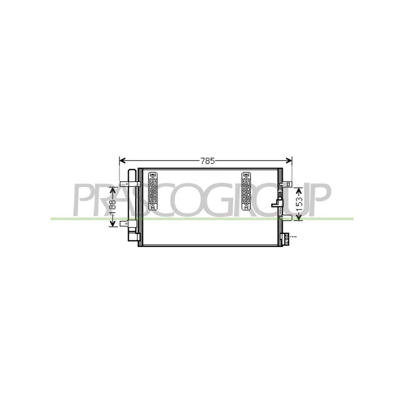 Condenseur, climatisation PRASCO AD024C001