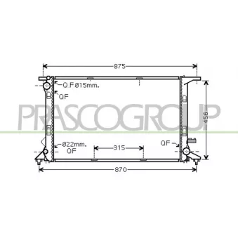 Radiateur, refroidissement du moteur PRASCO AD024R008