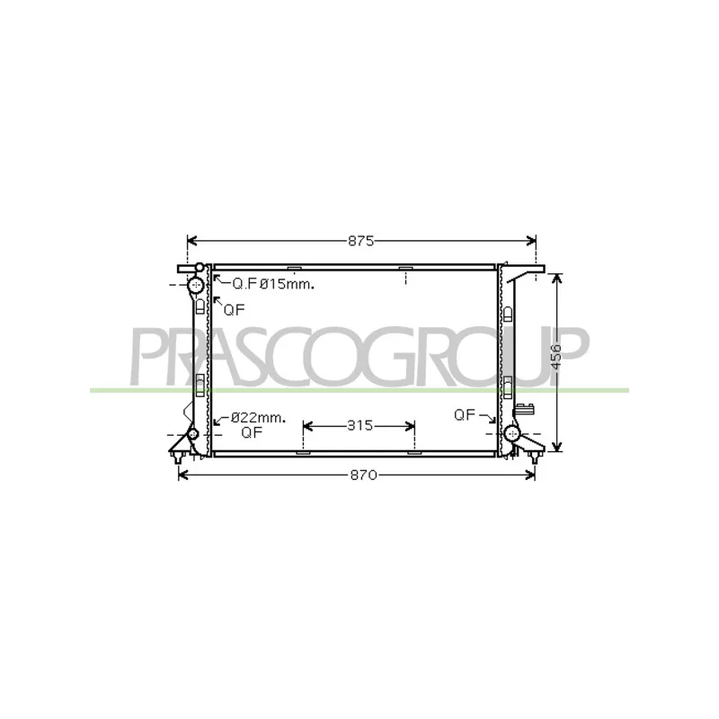 Radiateur, refroidissement du moteur PRASCO AD024R008