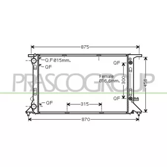 Radiateur, refroidissement du moteur PRASCO AD024R010