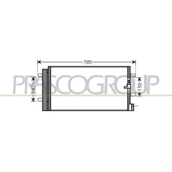 Condenseur, climatisation PRASCO AD025C001