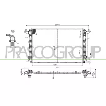 Radiateur, refroidissement du moteur PRASCO AD026R004