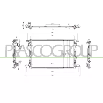 Radiateur, refroidissement du moteur PRASCO AD026R005