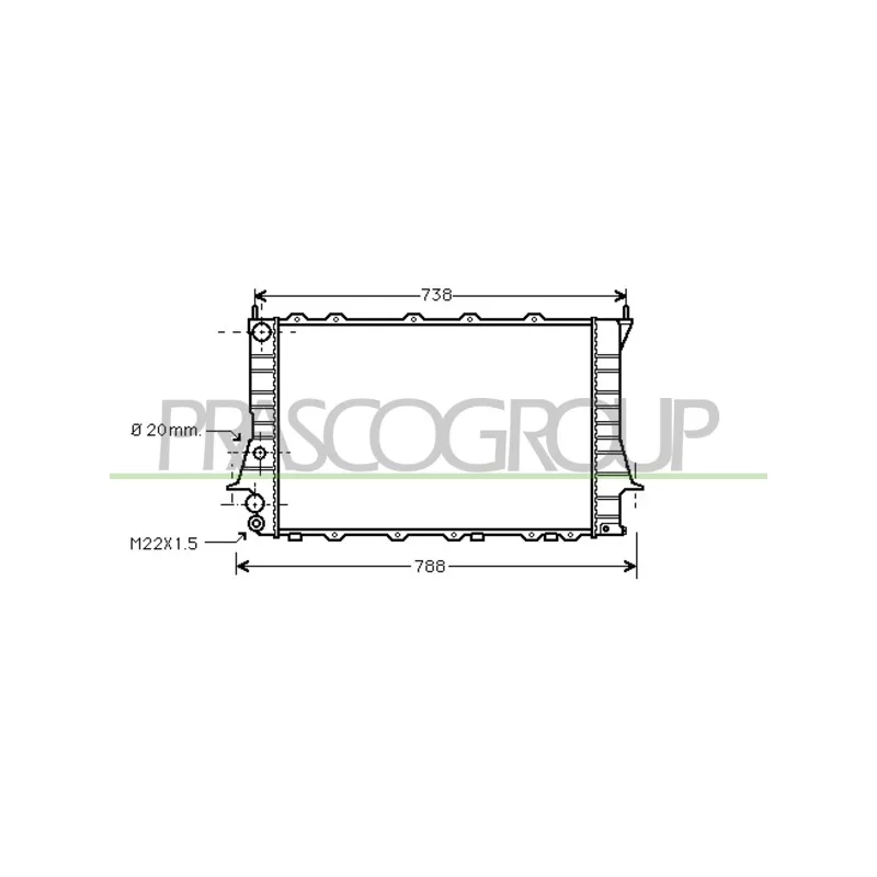 Radiateur, refroidissement du moteur PRASCO AD029R001