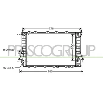 Radiateur, refroidissement du moteur PRASCO AD029R002
