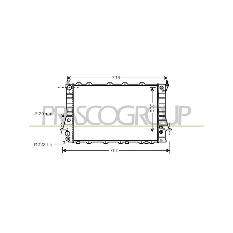Radiateur, refroidissement du moteur PRASCO AD029R002