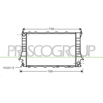 Radiateur, refroidissement du moteur PRASCO AD029R005