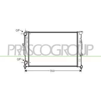Radiateur, refroidissement du moteur PRASCO AD032R008