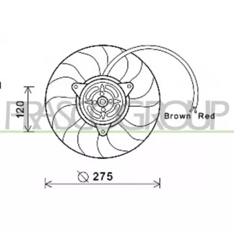 Ventilateur, refroidissement du moteur PRASCO AD033F005
