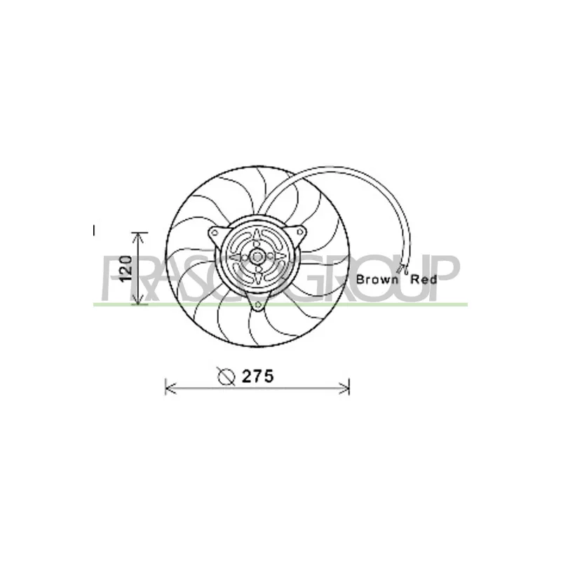 Ventilateur, refroidissement du moteur PRASCO AD033F005