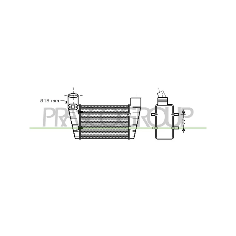 Intercooler, échangeur PRASCO AD033N004