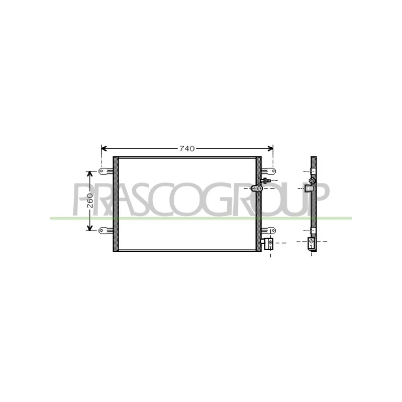 Condenseur, climatisation PRASCO AD034C001