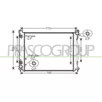 Radiateur, refroidissement du moteur PRASCO AD034R003