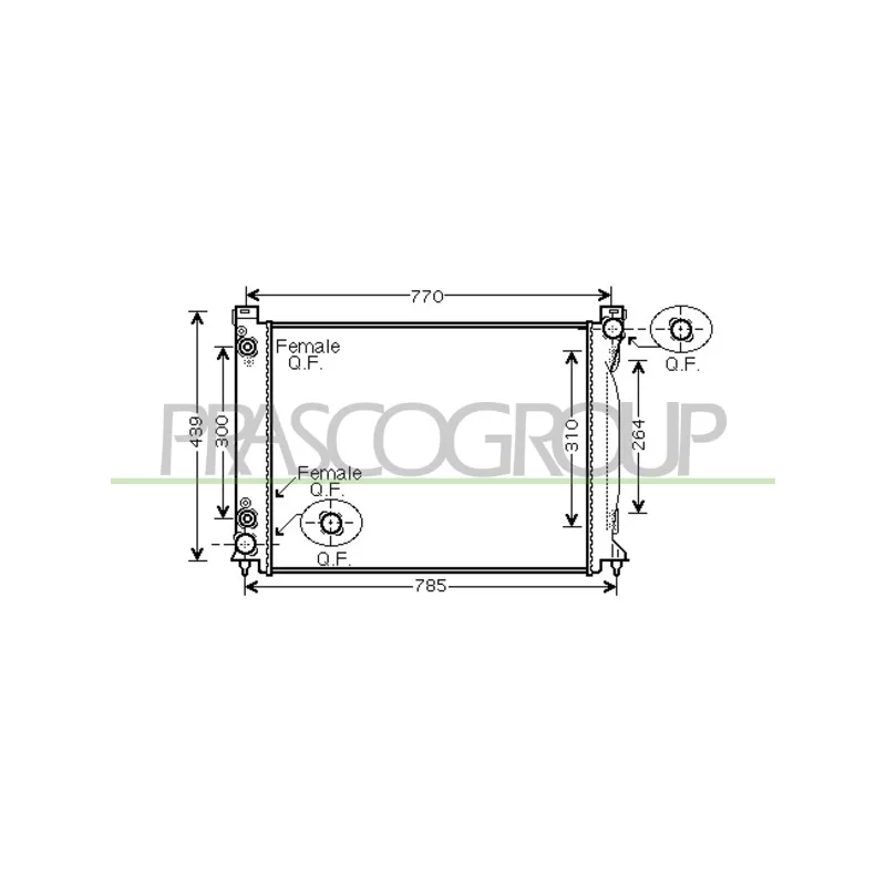 Radiateur, refroidissement du moteur PRASCO AD034R003