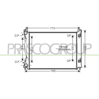 Radiateur, refroidissement du moteur PRASCO AD034R005