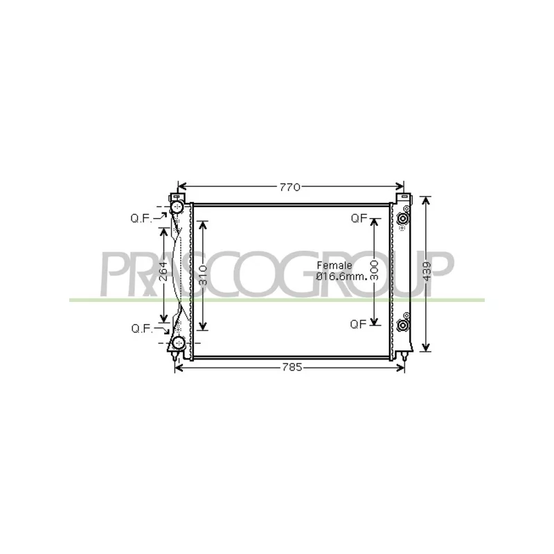 Radiateur, refroidissement du moteur PRASCO AD034R005