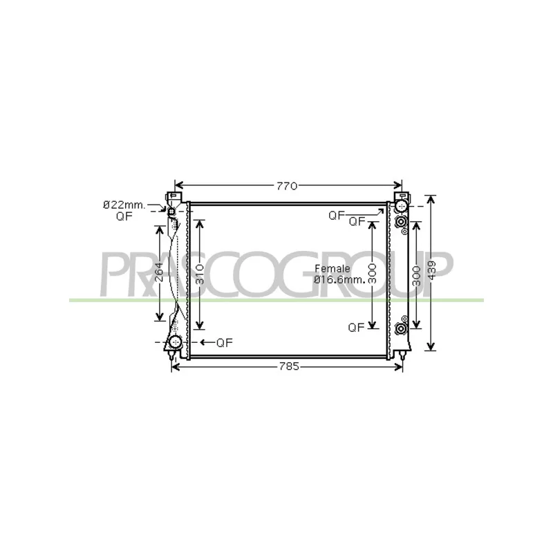 Radiateur, refroidissement du moteur PRASCO AD034R007