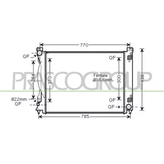 Radiateur, refroidissement du moteur PRASCO AD034R008