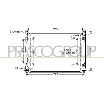 Radiateur, refroidissement du moteur PRASCO AD034R009