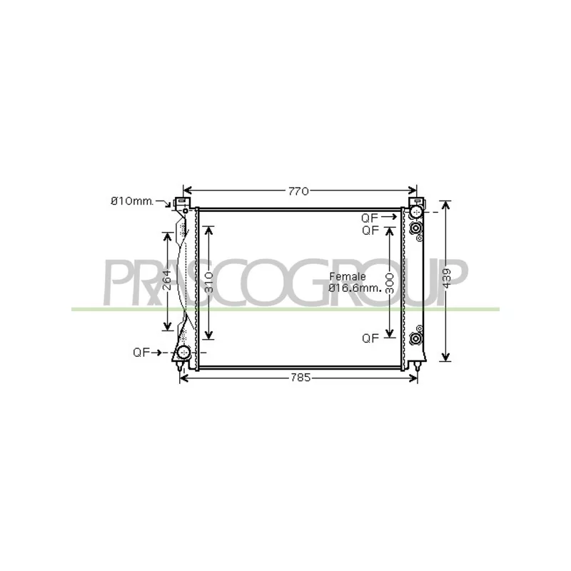 Radiateur, refroidissement du moteur PRASCO AD034R009
