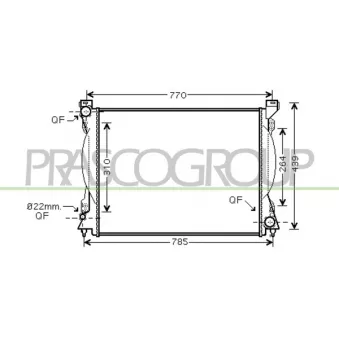 Radiateur, refroidissement du moteur PRASCO