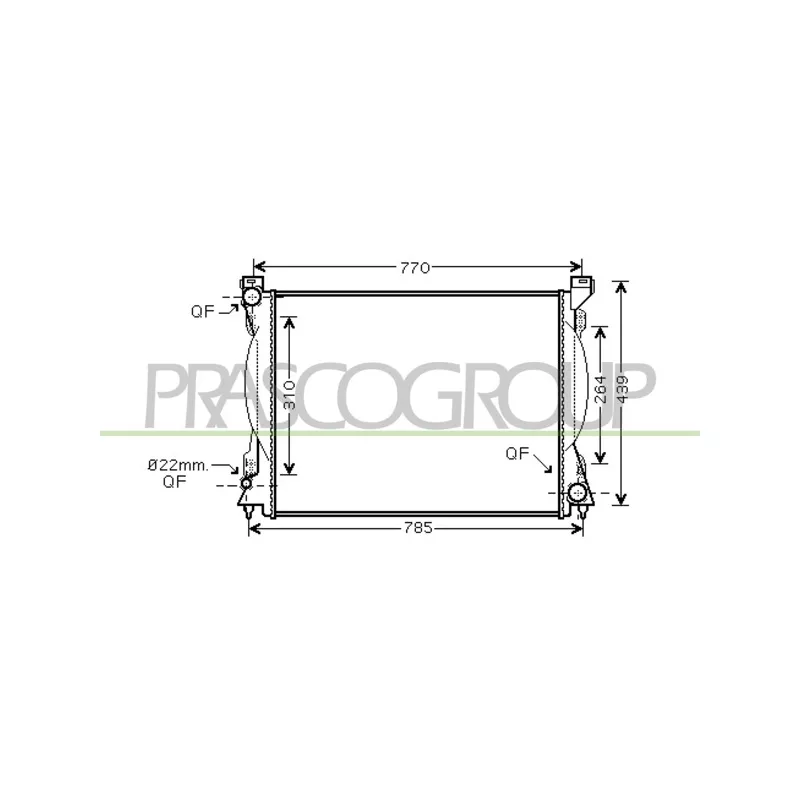 Radiateur, refroidissement du moteur PRASCO AD034R010