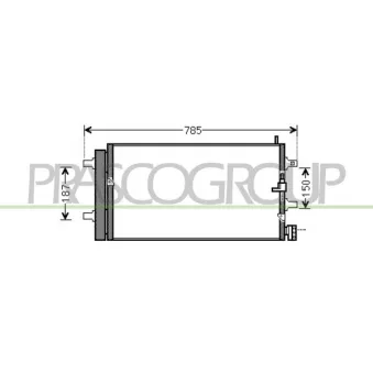 Condenseur, climatisation PRASCO AD038C002