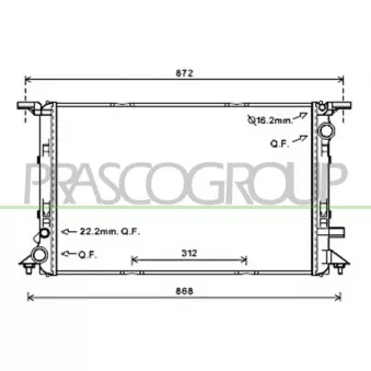 Radiateur, refroidissement du moteur PRASCO AD038R007