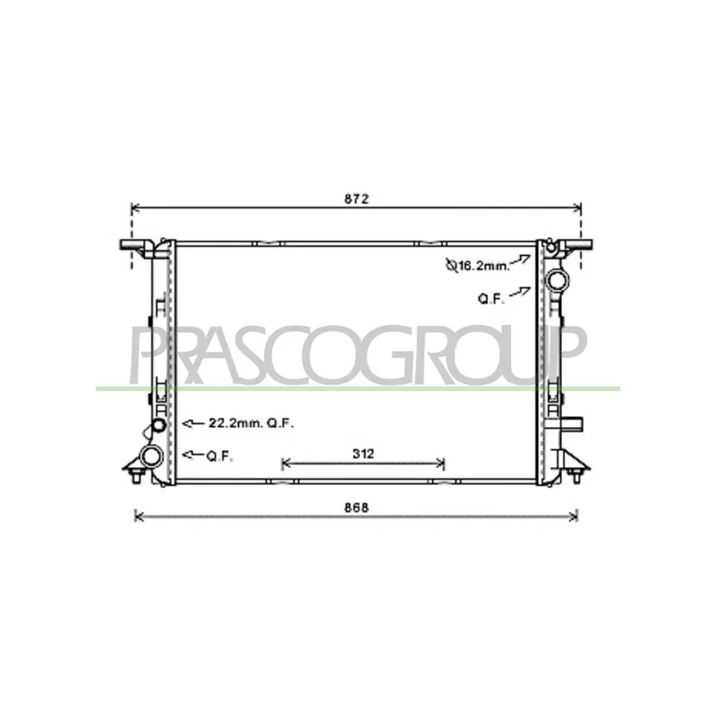 Radiateur, refroidissement du moteur PRASCO AD038R007