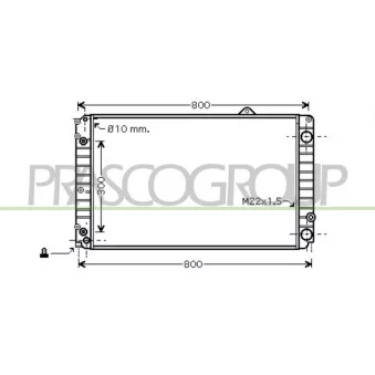 Radiateur, refroidissement du moteur PRASCO