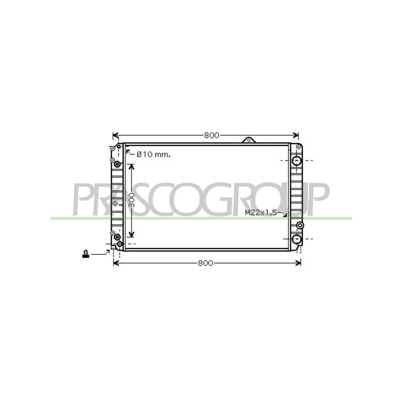 Radiateur, refroidissement du moteur PRASCO AD060R006