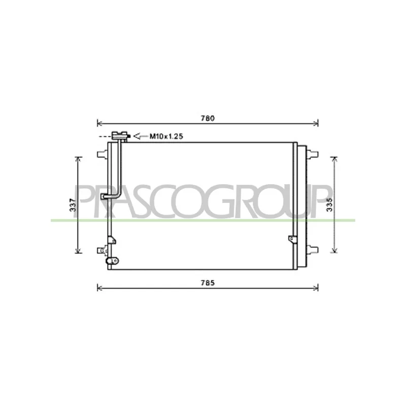 Condenseur, climatisation PRASCO AD064C001