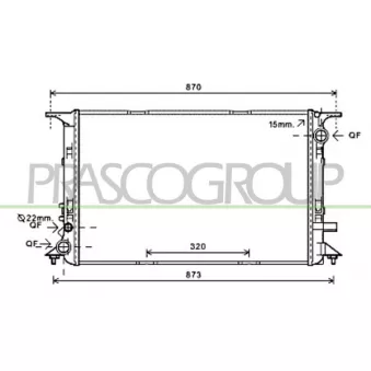 Radiateur, refroidissement du moteur PRASCO AD064R001