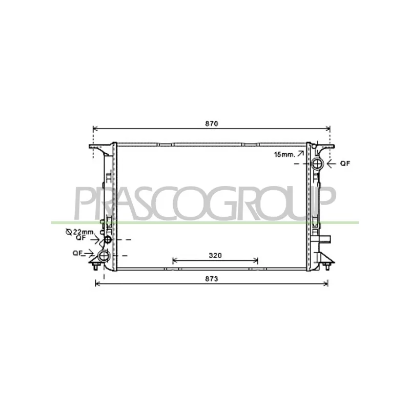 Radiateur, refroidissement du moteur PRASCO AD064R001