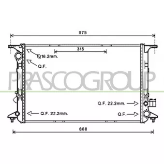 Radiateur, refroidissement du moteur PRASCO AD064R002