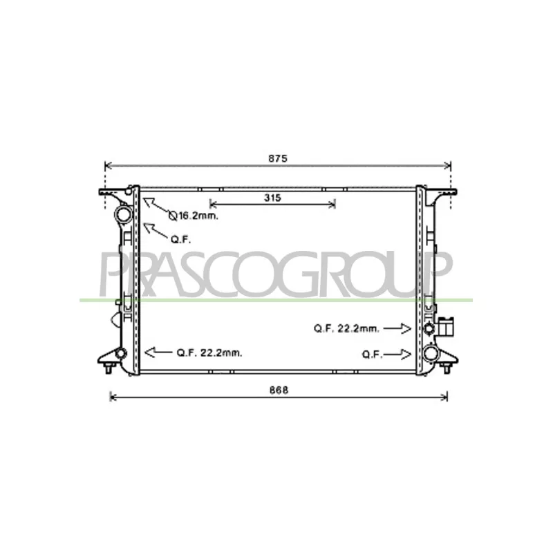 Radiateur, refroidissement du moteur PRASCO AD064R002