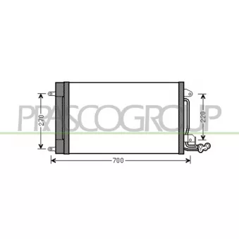 Condenseur, climatisation PRASCO AD120C001