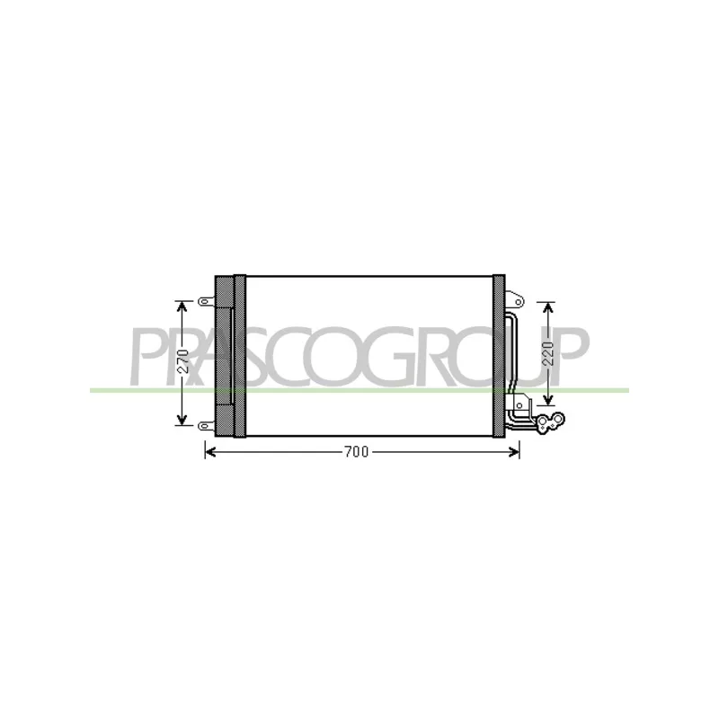 Condenseur, climatisation PRASCO AD120C001