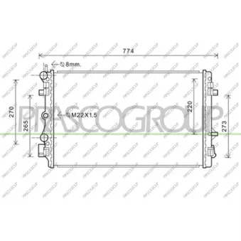 Radiateur, refroidissement du moteur PRASCO AD120R007