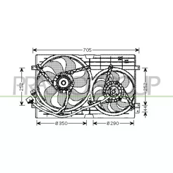 Ventilateur, refroidissement du moteur PRASCO AD200F002