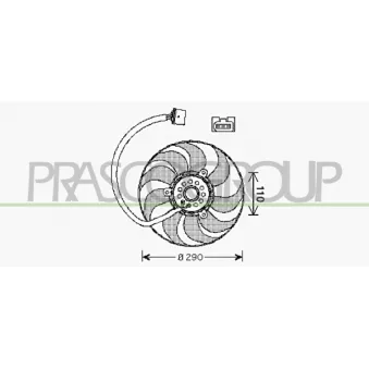 Ventilateur, refroidissement du moteur PRASCO AD200F007