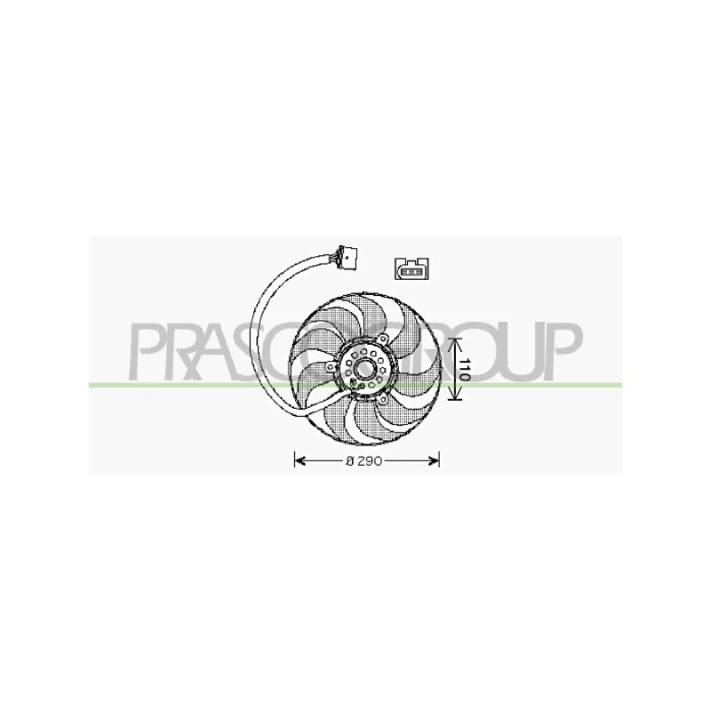 Ventilateur, refroidissement du moteur PRASCO AD200F007