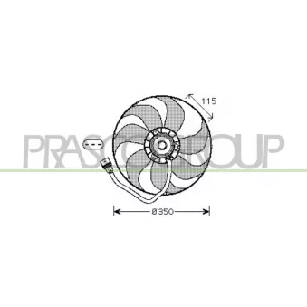 Ventilateur, refroidissement du moteur PRASCO AD200F008