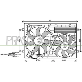 Ventilateur, refroidissement du moteur PRASCO AD202F001