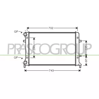 Radiateur, refroidissement du moteur PRASCO AD202R003