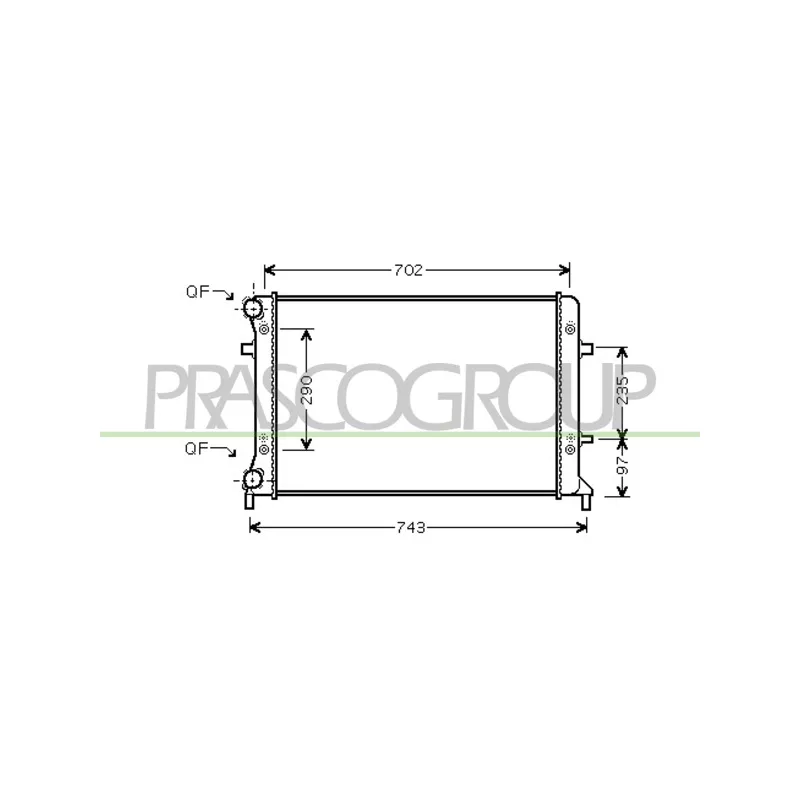 Radiateur, refroidissement du moteur PRASCO AD202R003
