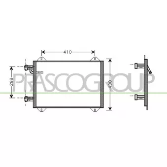 Condenseur, climatisation PRASCO AD302C001